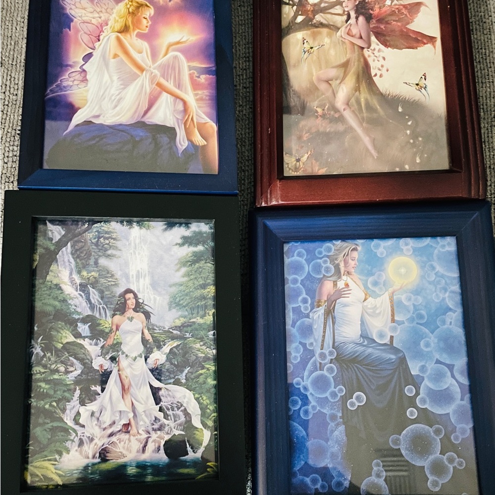 Set of 4 Framed Fantasy Art Prints